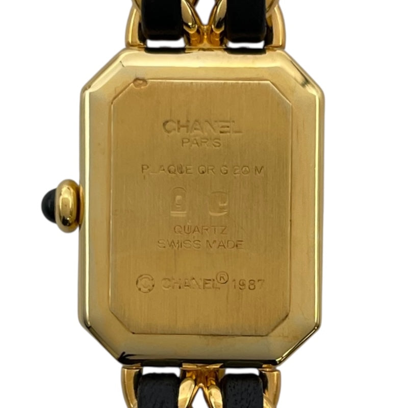 シャネル CHANEL プルミエール ブラック GP クオーツ レディース 腕時計