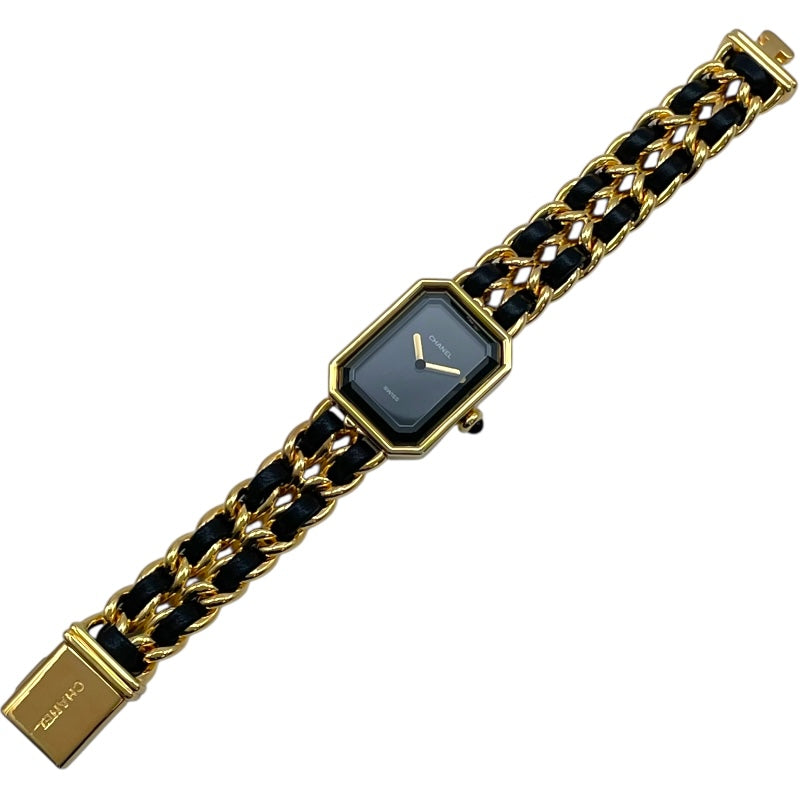 シャネル CHANEL プルミエール ブラック GP クオーツ レディース 腕時計