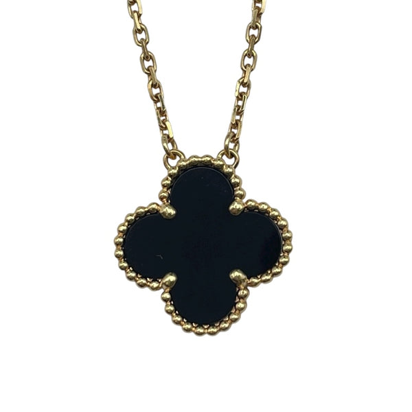 ヴァンクリーフ＆アーペル Van Cleef & Arpels ヴィンテージアルハンブラネックレス ゴールド Au750 オニキス ジュエリー