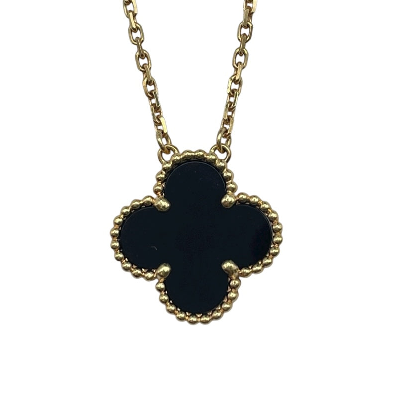 ヴァンクリーフ＆アーペル Van Cleef & Arpels ヴィンテージアルハンブラネックレス ゴールド Au750 オニキス ジュエリー