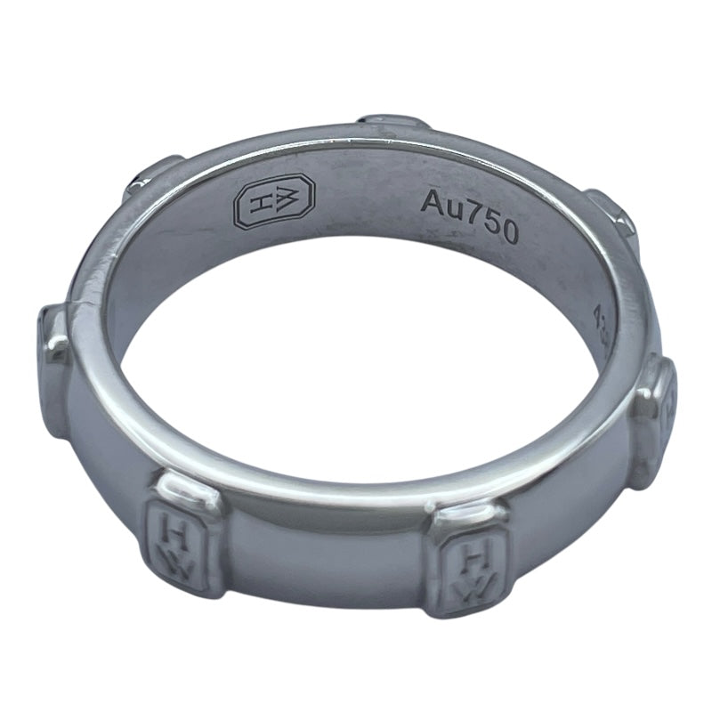 ハリーウィンストン HARRY WINSTON HWロゴバンドリング ホワイトゴールド Au750 ジュエリー