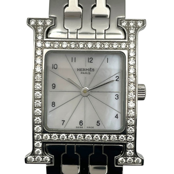 エルメス HERMES Hウォッチ ホワイトシェル HH1.230 ホワイト SS クオーツ レディース 腕時計