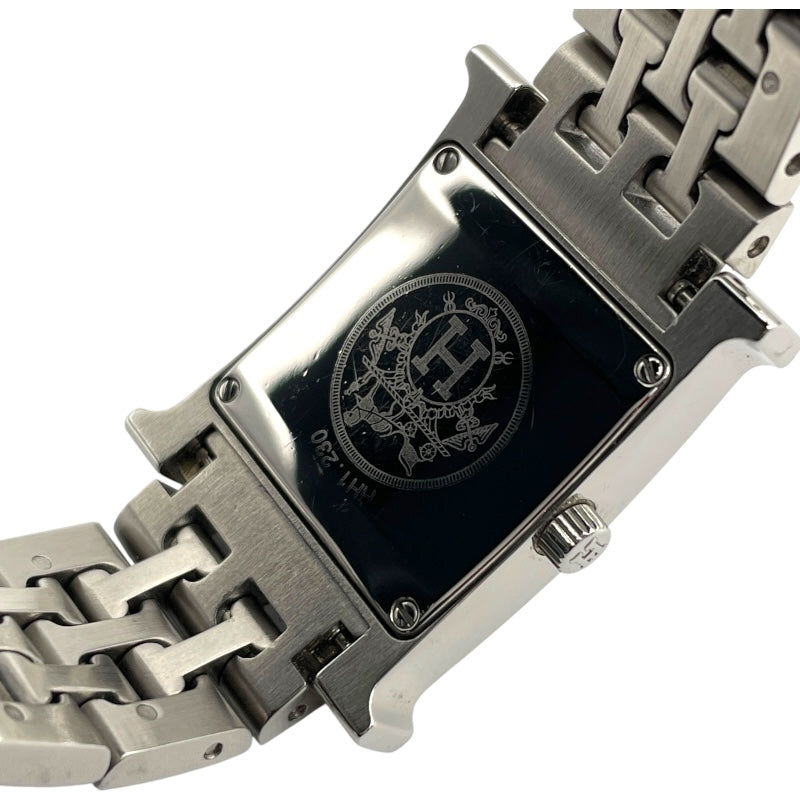 エルメス HERMES Hウォッチ ホワイトシェル HH1.230 ホワイト SS クオーツ レディース 腕時計
