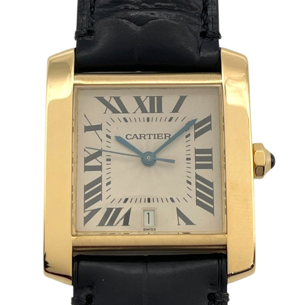 カルティエ Cartier タンクフランセーズ LM W5000156 アイボリー 18K 自動巻き メンズ 腕時計