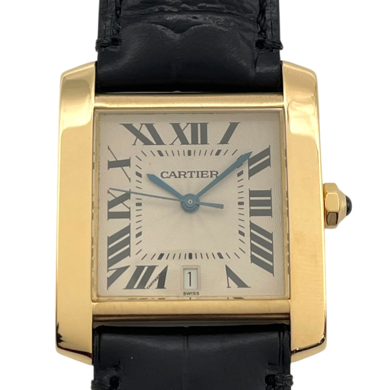 カルティエ Cartier タンクフランセーズ LM W5000156 アイボリー 18K 自動巻き メンズ 腕時計