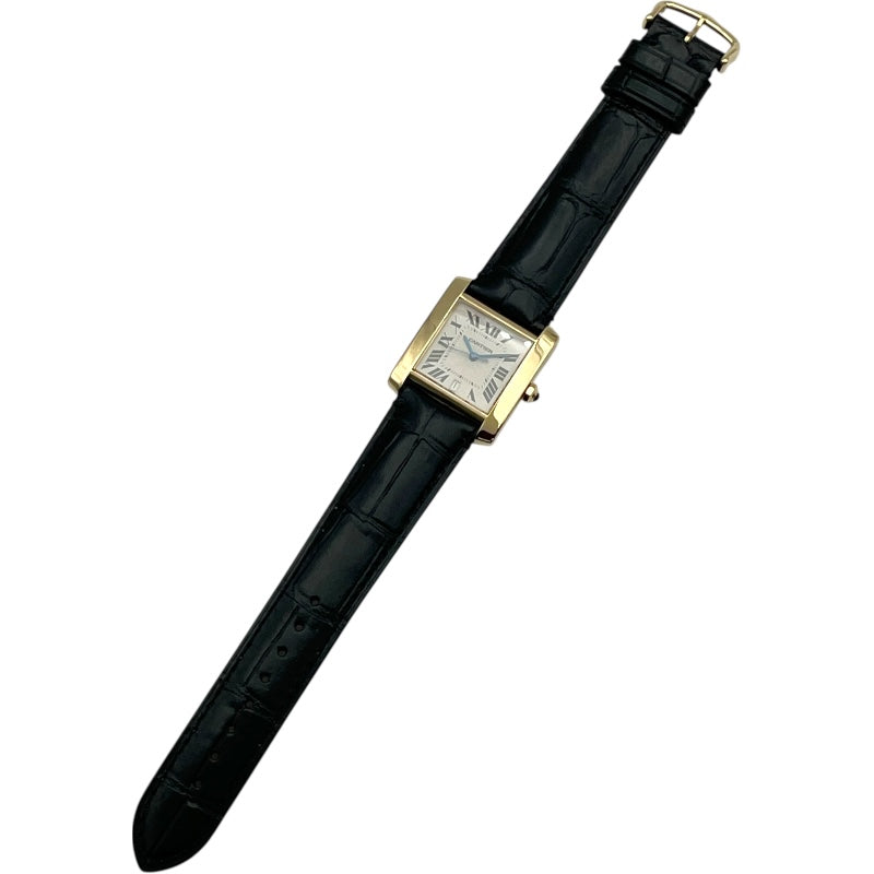 カルティエ Cartier タンクフランセーズ LM W5000156 アイボリー 18K 自動巻き メンズ 腕時計