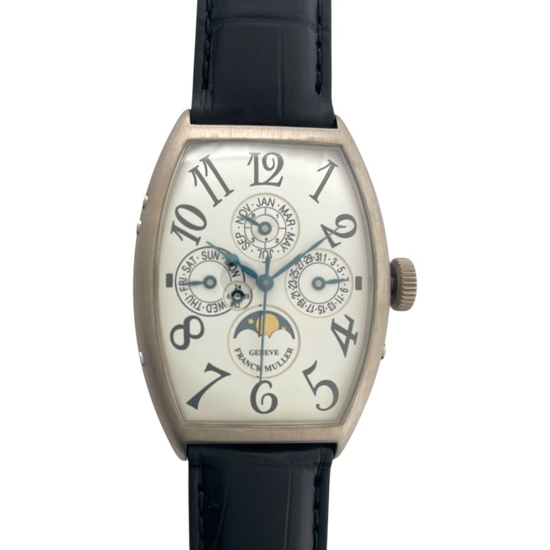 フランク・ミュラー FRANCK MULLER トノウカーベックスパーペチュアルカレンダー 5850QP ホワイト 750 自動巻き メンズ 腕時計