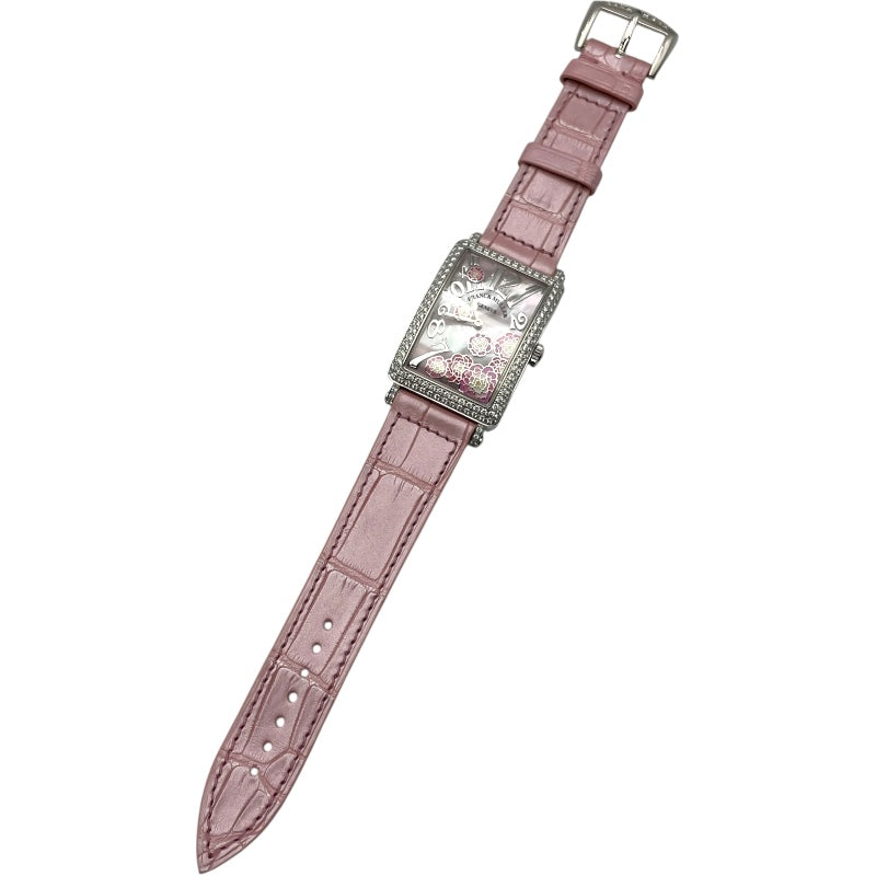 フランク・ミュラー FRANCK MULLER ロングアイランドピンクシェル 66本限定 952QZRELMOPI10 シルバー SS レディース 腕時計