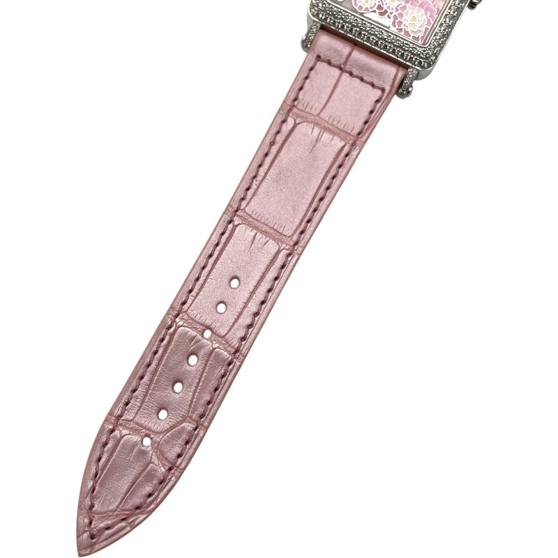 フランク・ミュラー FRANCK MULLER ロングアイランドピンクシェル 66本限定 952QZRELMOPI10 シルバー SS レディース 腕時計