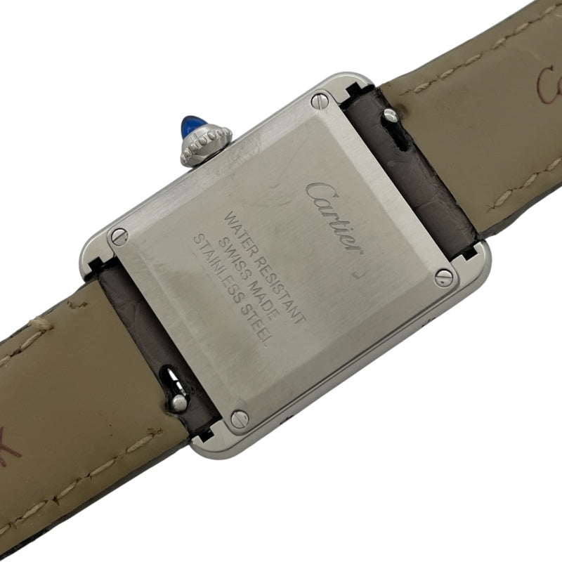 カルティエ Cartier タンクマスト SM WSTA0042 ホワイト SS/革ベルト クオーツ レディース 腕時計