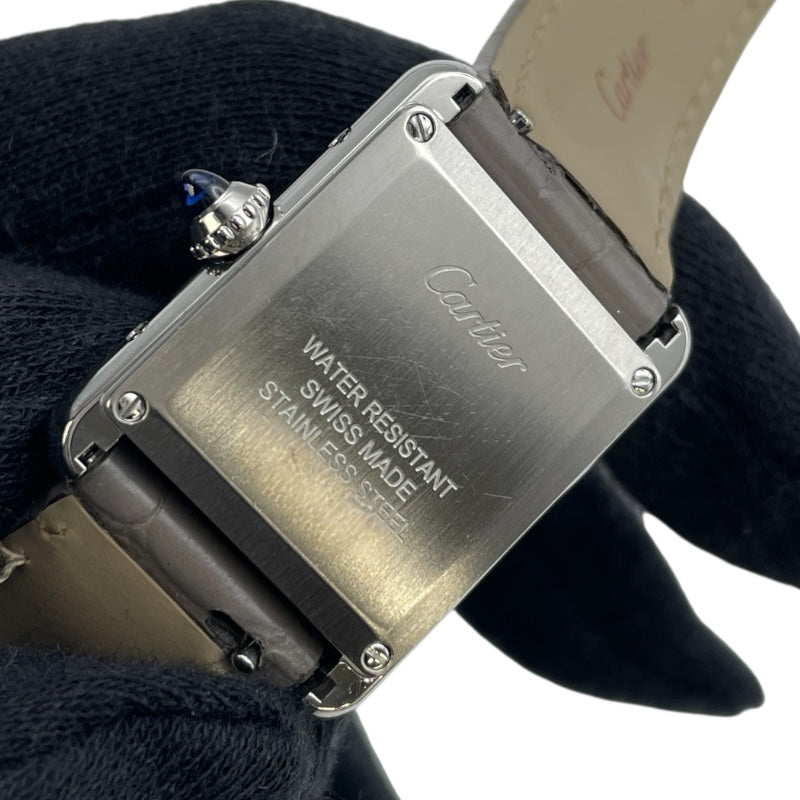カルティエ Cartier タンクマスト SM WSTA0042 ホワイト SS/革ベルト クオーツ レディース 腕時計
