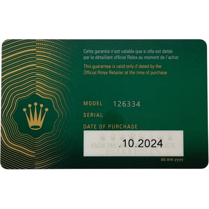 ロレックス ROLEX デイトジャスト 41 126334 ブルー WG/SS 自動巻き メンズ 腕時計