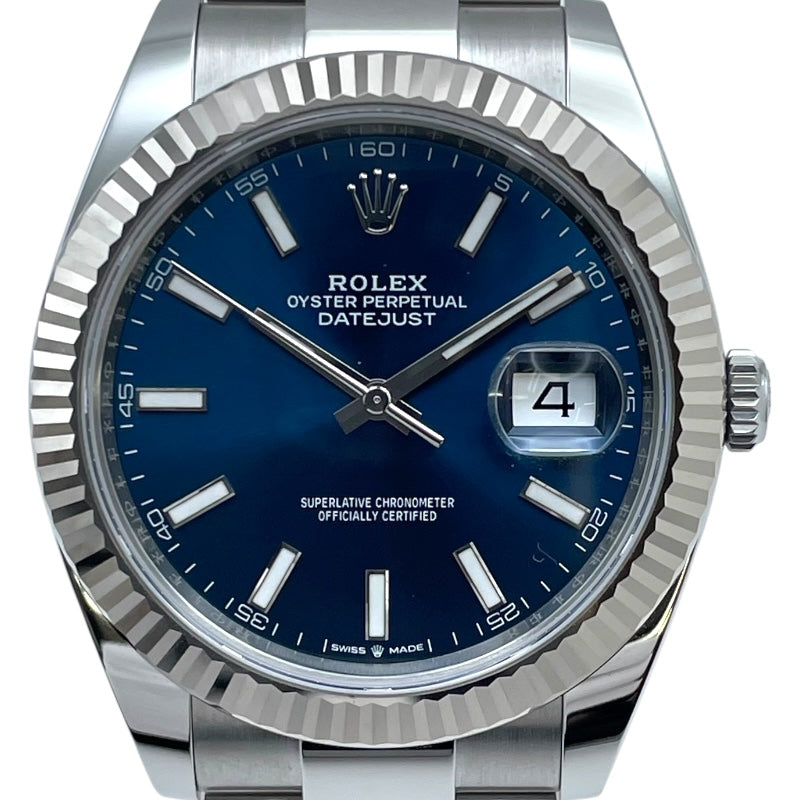 ロレックス ROLEX デイトジャスト 41 126334 ブルー WG/SS 自動巻き メンズ 腕時計