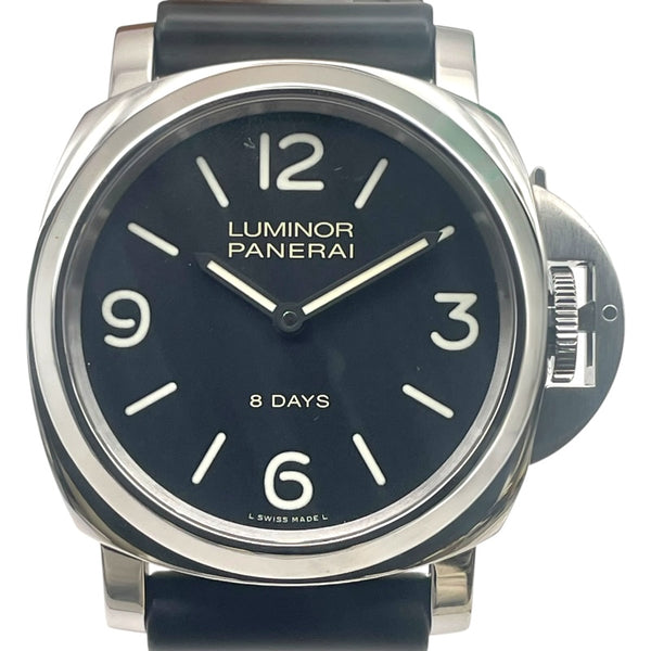 パネライ PANERAI ルミノールベース 8デイズ アッチャイオ PAM00560 ブラック SS 手巻き メンズ 腕時計