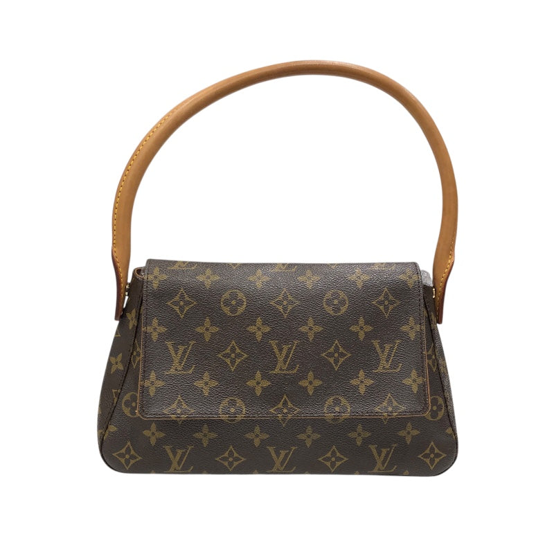 ルイ・ヴィトン LOUIS VUITTON ミニルーピング M51147 ブラウン PVC レディース ショルダーバッグ