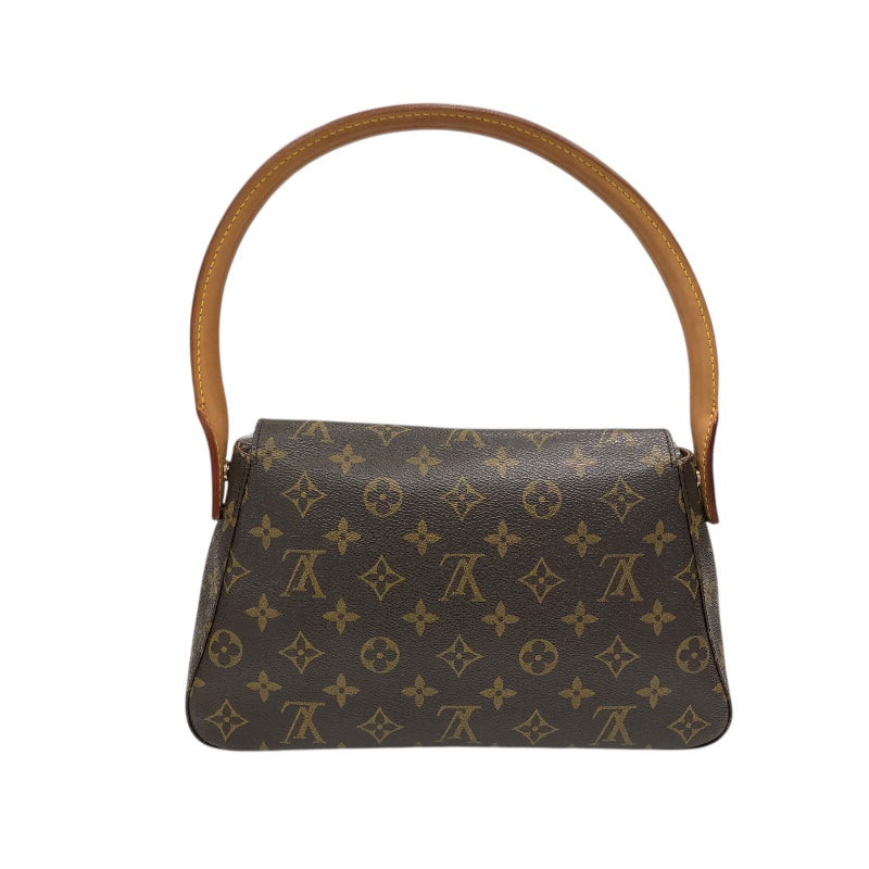 ルイ・ヴィトン LOUIS VUITTON ミニルーピング M51147 ブラウン PVC レディース ショルダーバッグ