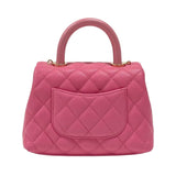 シャネル CHANEL ココハンドルXXS AS2215 ピンク ゴールド金具 キャビアスキン リザード レディース ハンドバッグ ショルダーバッグ