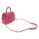 シャネル CHANEL ココハンドルXXS AS2215 ピンク ゴールド金具 キャビアスキン リザード レディース ハンドバッグ ショルダーバッグ