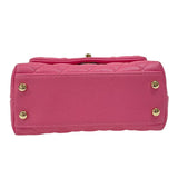 シャネル CHANEL ココハンドルXXS AS2215 ピンク ゴールド金具 キャビアスキン リザード レディース ハンドバッグ ショルダーバッグ