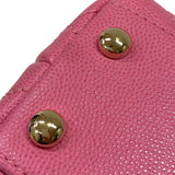 シャネル CHANEL ココハンドルXXS AS2215 ピンク ゴールド金具 キャビアスキン リザード レディース ハンドバッグ ショルダーバッグ
