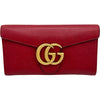 グッチ GUCCI GGマーモント 二つ折り長財布 400586 レッド レザー レディース 長財布