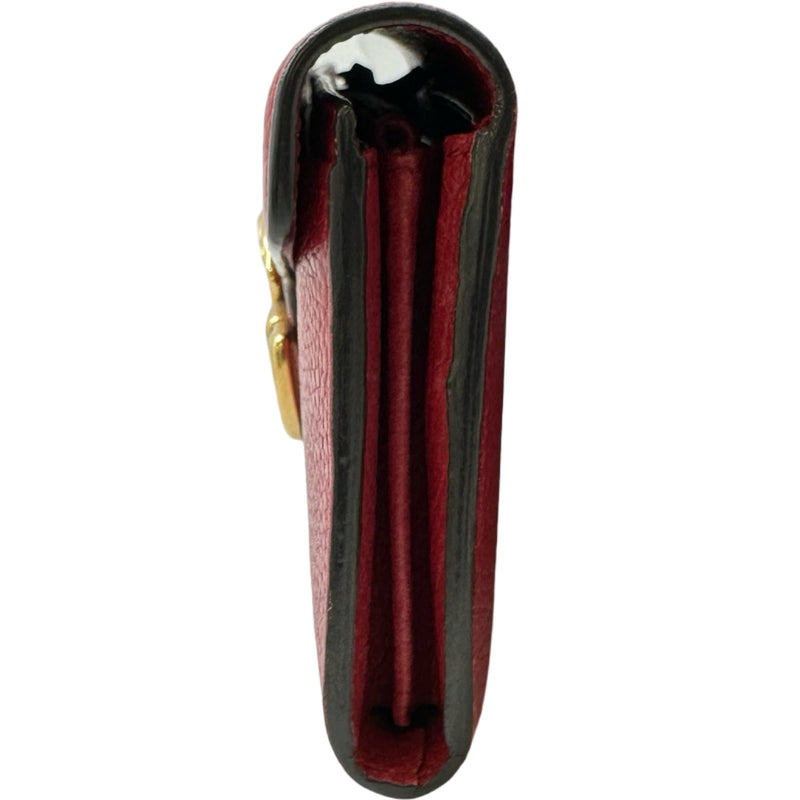 グッチ GUCCI GGマーモント 二つ折り長財布 400586 レッド レザー