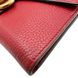 グッチ GUCCI GGマーモント 二つ折り長財布 400586 レッド レザー レディース 長財布