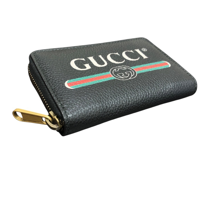 グッチ GUCCI カード＆コインケース 496319 ブラック カーフレザー