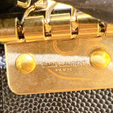 サンローラン SAINT LAURENT カサンドラ Ⅴステッチ キーケース4連 736236 ブラック グレインレザー ユニセックス キーケース