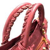 バレンシアガ BALENCIAGA ザ・ジャイアント ミニシティ 309544 ピンク ゴールド金具 レザー レディース ショルダーバッグ