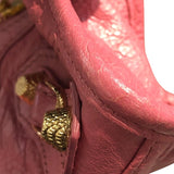 バレンシアガ BALENCIAGA ザ・ジャイアント ミニシティ 309544 ピンク ゴールド金具 レザー レディース ショルダーバッグ