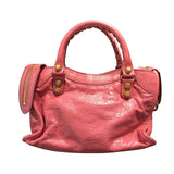 バレンシアガ BALENCIAGA ザ・ジャイアント ミニシティ 309544 ピンク ゴールド金具 レザー レディース ショルダーバッグ