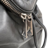 ボッテガ・ヴェネタ BOTTEGA VENETA ビークドローストリングバッグパック 665631 ブラック　シルバー金具 レザー メンズ リュック・デイパック
