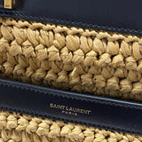サンローラン SAINT LAURENT アップタウンスモール 561203 ナチュラル×ブラック ラフィア レディース ハンドバッグ ショルダーバッグ