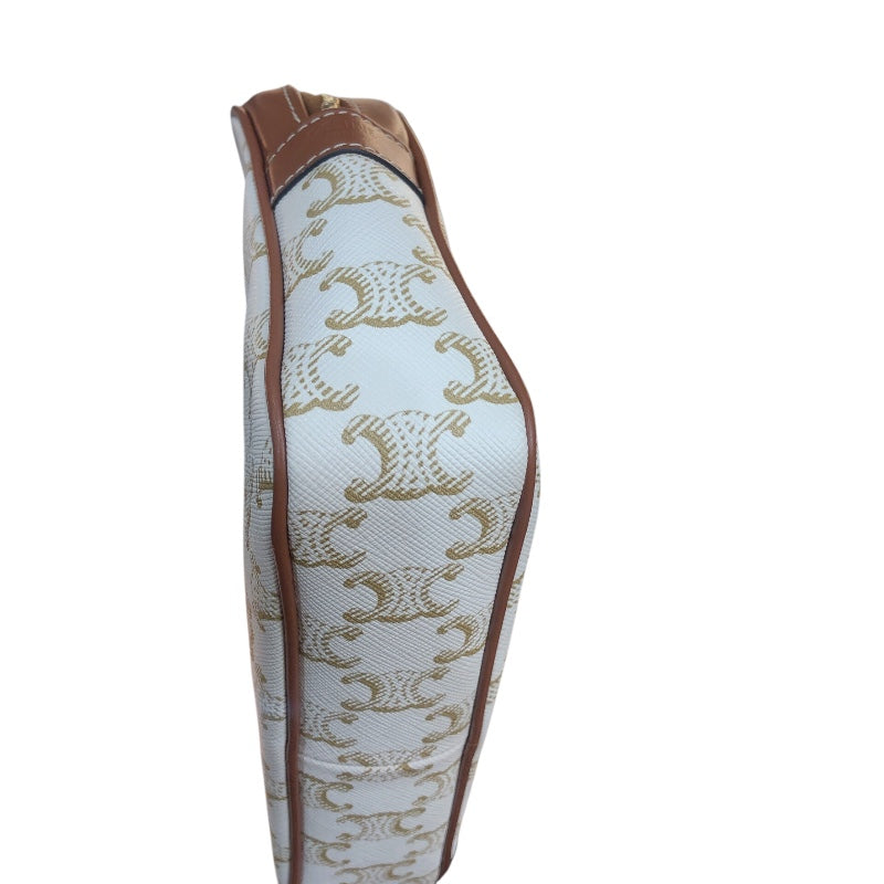 セリーヌ CELINE スモールパタパン ホワイト･タン/ゴールド金具 トリオンフキャンバス レディース ショルダーバッグ