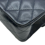 シャネル CHANEL マトラッセ25 A01112 18番台 ネイビー/シルバー金具 キャビアスキン レディース ショルダーバッグ