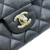 シャネル CHANEL マトラッセ25 A01112 18番台 ネイビー/シルバー金具 キャビアスキン レディース ショルダーバッグ