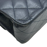 シャネル CHANEL マトラッセ25 A01112 18番台 ネイビー/シルバー金具 キャビアスキン レディース ショルダーバッグ