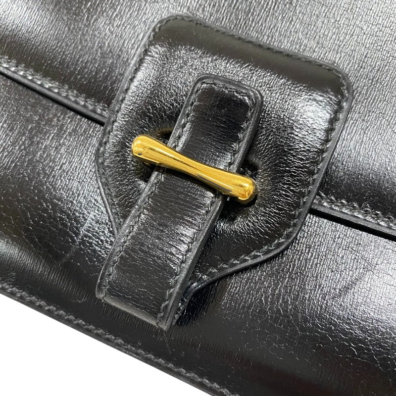 エルメス HERMES ドリー ショルダーバッグ ブラック ゴールド金具