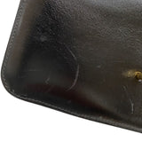 エルメス HERMES ドリー ショルダーバッグ ブラック ゴールド金具 ボックスカーフ レディース