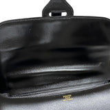エルメス HERMES ドリー ショルダーバッグ ブラック ゴールド金具 ボックスカーフ レディース