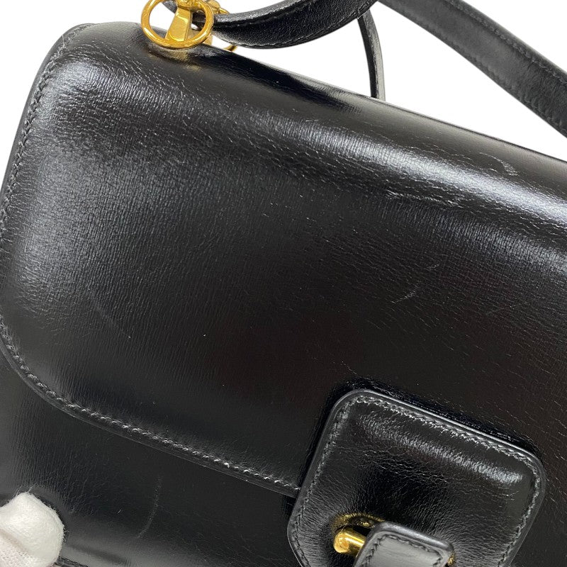 エルメス HERMES ドリー ショルダーバッグ ブラック ゴールド金具
