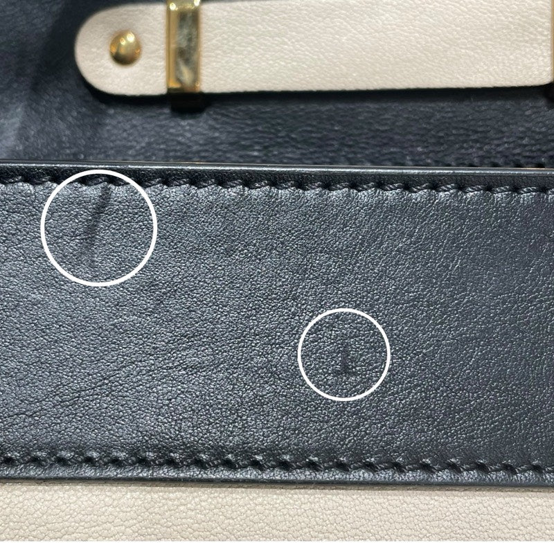 クロエ Chloe アリス クリーム/ブラック レザー レディース トートバッグ