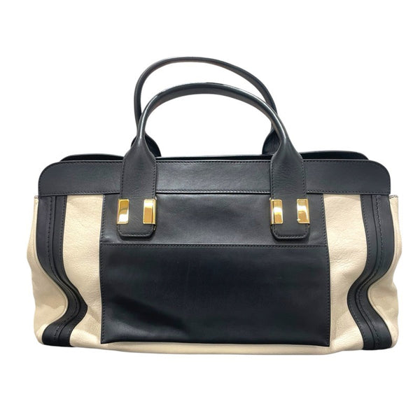 クロエ Chloe アリス クリーム/ブラック レザー レディース トートバッグ