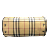 バーバリーロンドン BURBERRY LONDON スモールボストンバッグ ベージュ PVCキャンパス レディース ハンドバッグ