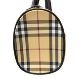 バーバリーロンドン BURBERRY LONDON スモールボストンバッグ ベージュ PVCキャンパス レディース ハンドバッグ