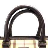 バーバリーロンドン BURBERRY LONDON スモールボストンバッグ ベージュ PVCキャンパス レディース ハンドバッグ