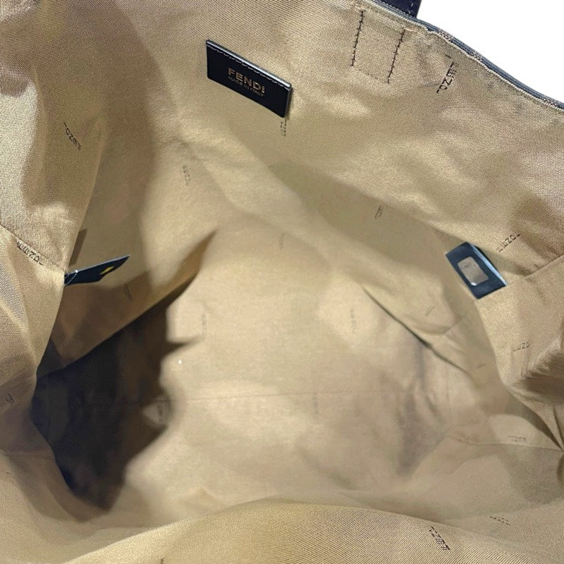 フェンディ FENDI ズッカ トートバッグ 8BH173 ブラウン/ブラック ナイロンジャガード レディース トートバッグ