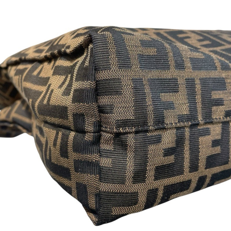 フェンディ FENDI ズッカ トートバッグ 8BH173 ブラウン/ブラック ナイロンジャガード レディース トートバッグ