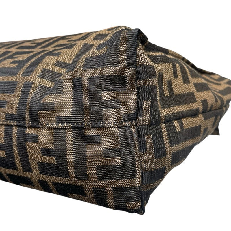 フェンディ FENDI ズッカ トートバッグ 8BH173 ブラウン/ブラック ナイロンジャガード レディース トートバッグ